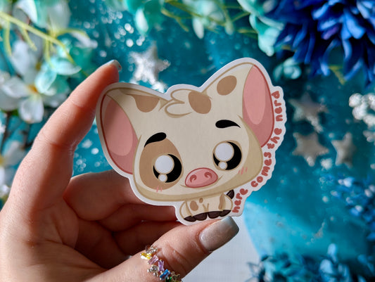 Island Pig - Vinyl Sticker (FREEEEE Shipping!)