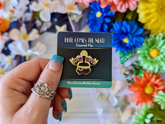 *Limited Edition* Glitter Draevan Paint Brush, Pixel Pets - Enamel Pin