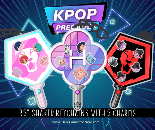 KPop Preorder - Acrylic Shaker Keychain including 5 Charms
