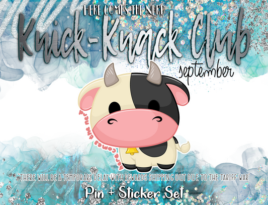 September Knick-Knack Club, Patreon Design - Cow