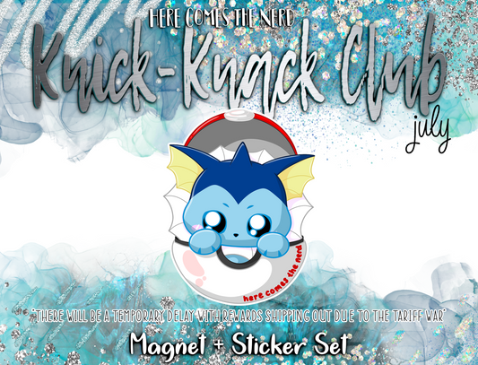 July Knick-Knack Club, Patreon Design - Water Floof
