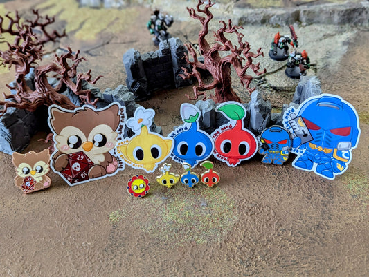 *MEGA SET* No Fandom Left Behind, Booth Babe Takeover - (5) Enamel Pins & (5) Stickers Set