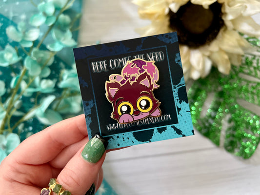 *Limited Edition* Glitter Mad Cat - Enamel Pin