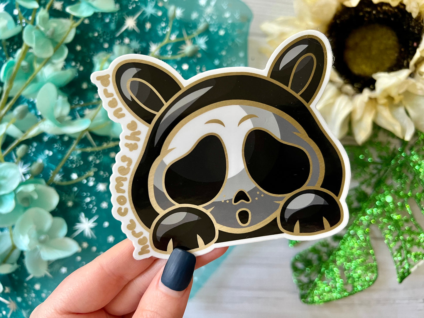 Ghostface Bun, Peek-a-Boo - Vinyl Sticker (FREEEEE Shipping!)