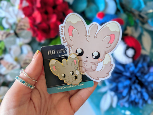 Tidy Chinchilla - Enamel Pin & Sticker Set