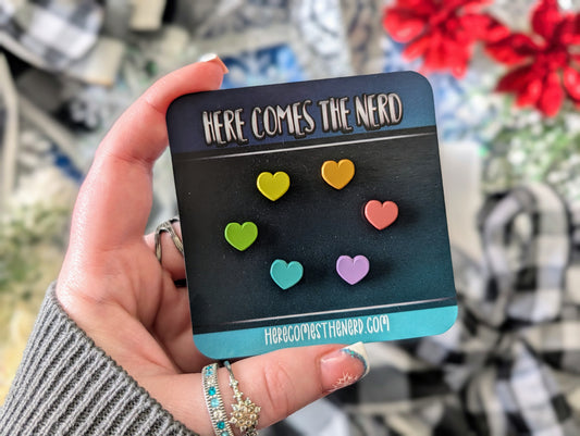 Chika's Doodles: Pastel Hearts - (6) Super Mini Filler Pins