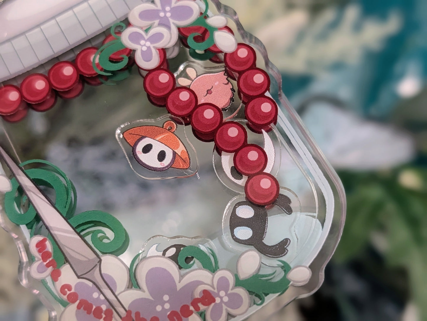 Jar of Bugs, Bug Kingdom - Acrylic Shaker Keychain including 5 Charms