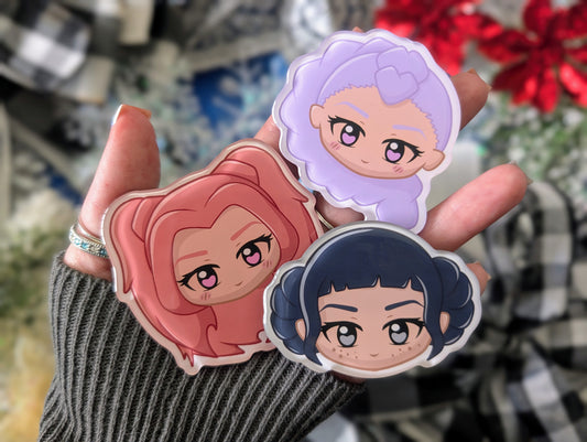 Singing Hunter Heroes - (3) Acrylic Magnets