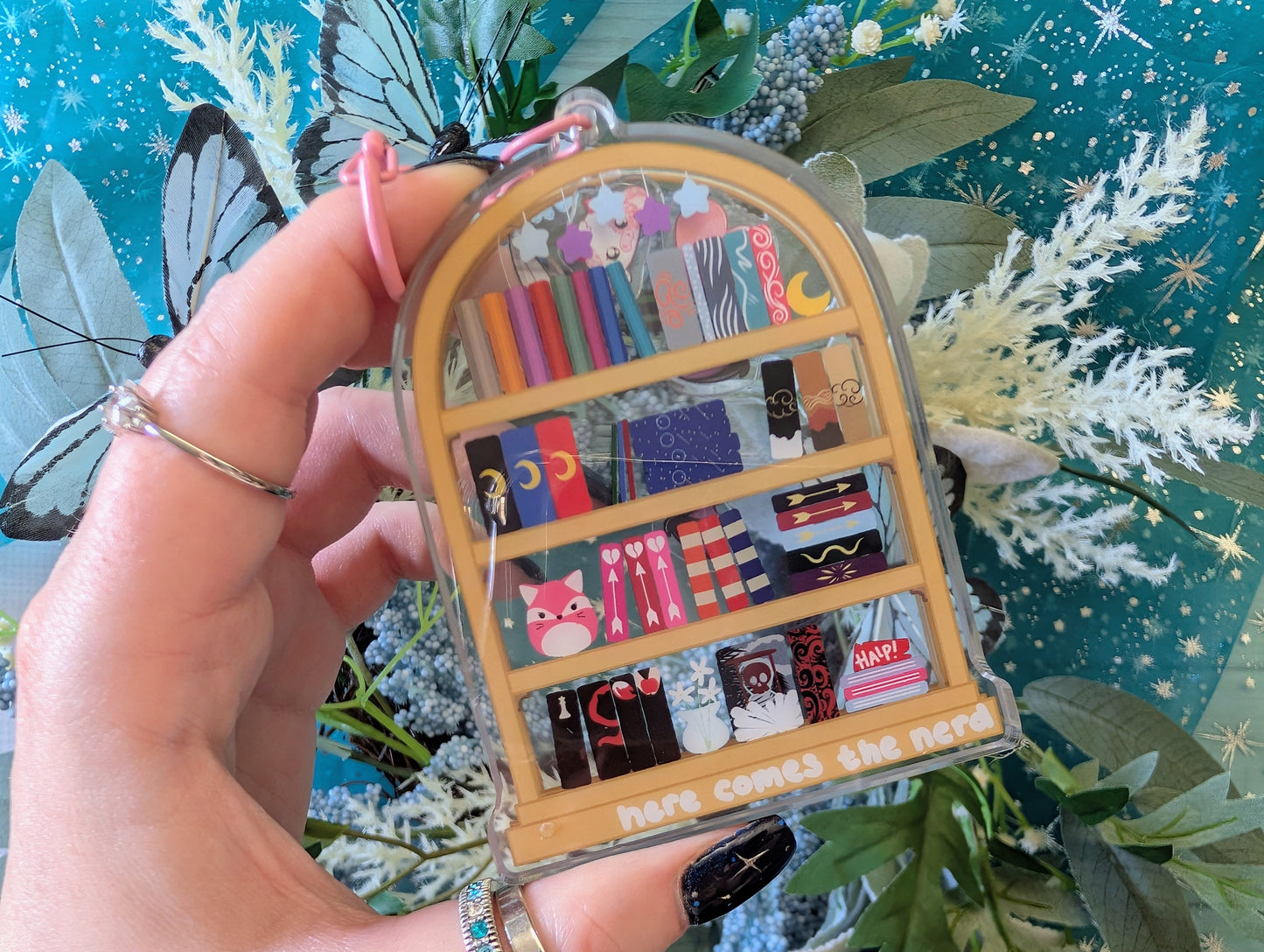 Sheya's Library, From the Stars Above*  - Acrylic Shaker Keychain including 5 Charms