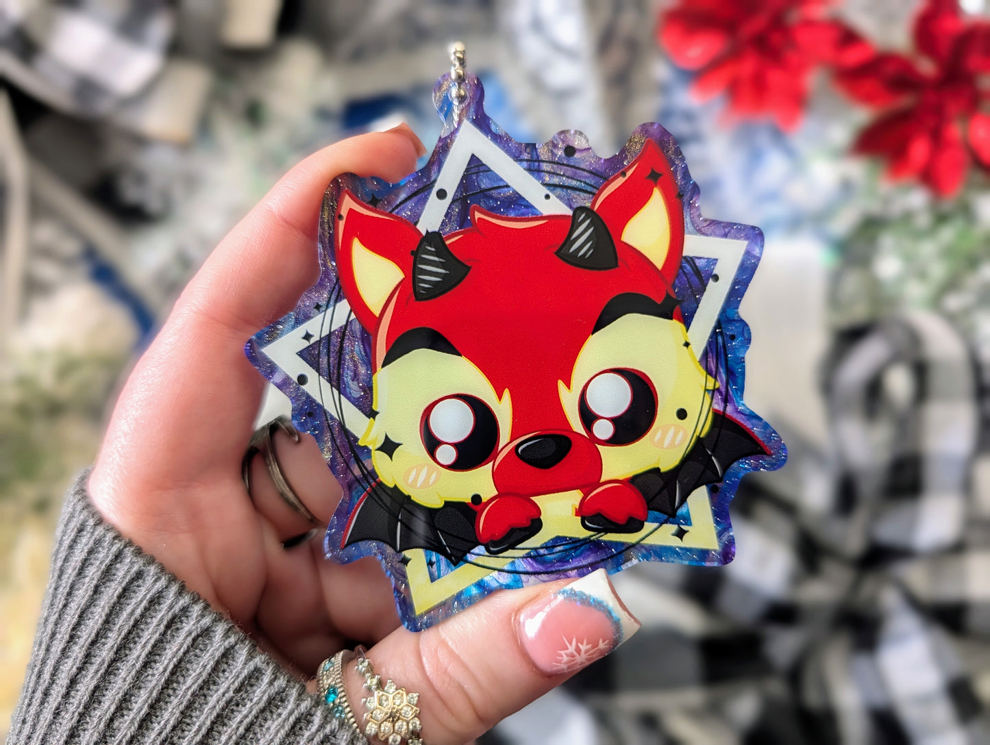 Halloween Deer - Pearlescent PVC Ornament