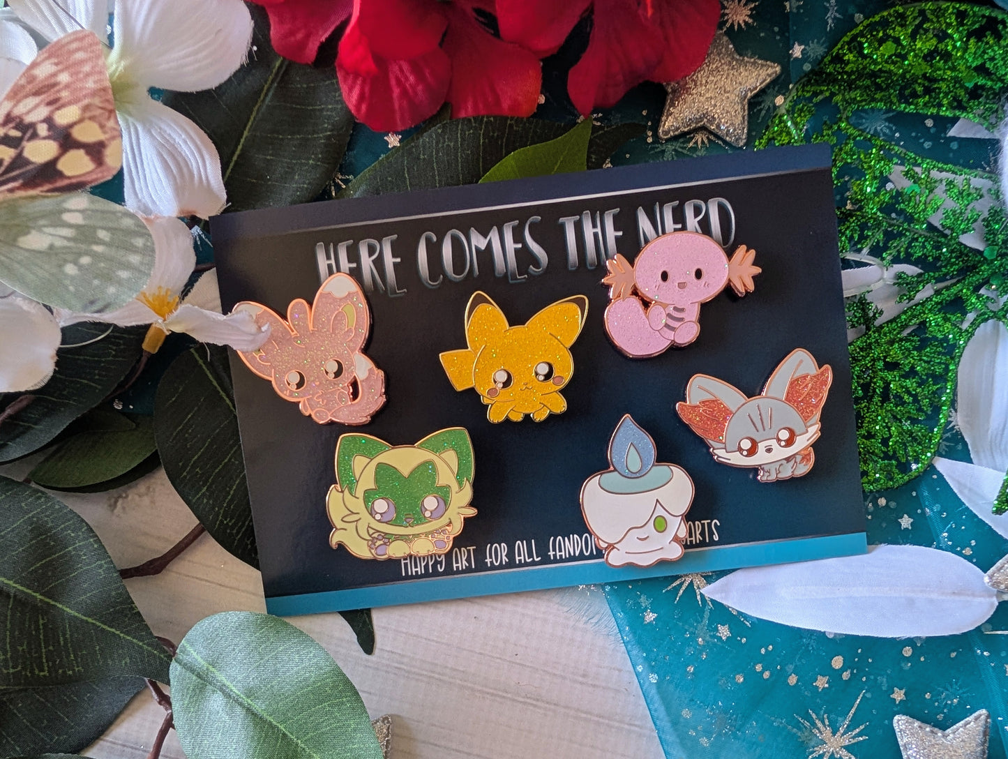 *MEGA SET* Shiny Pocket Monsters, Convention Exclusives - (6) Enamel Pins