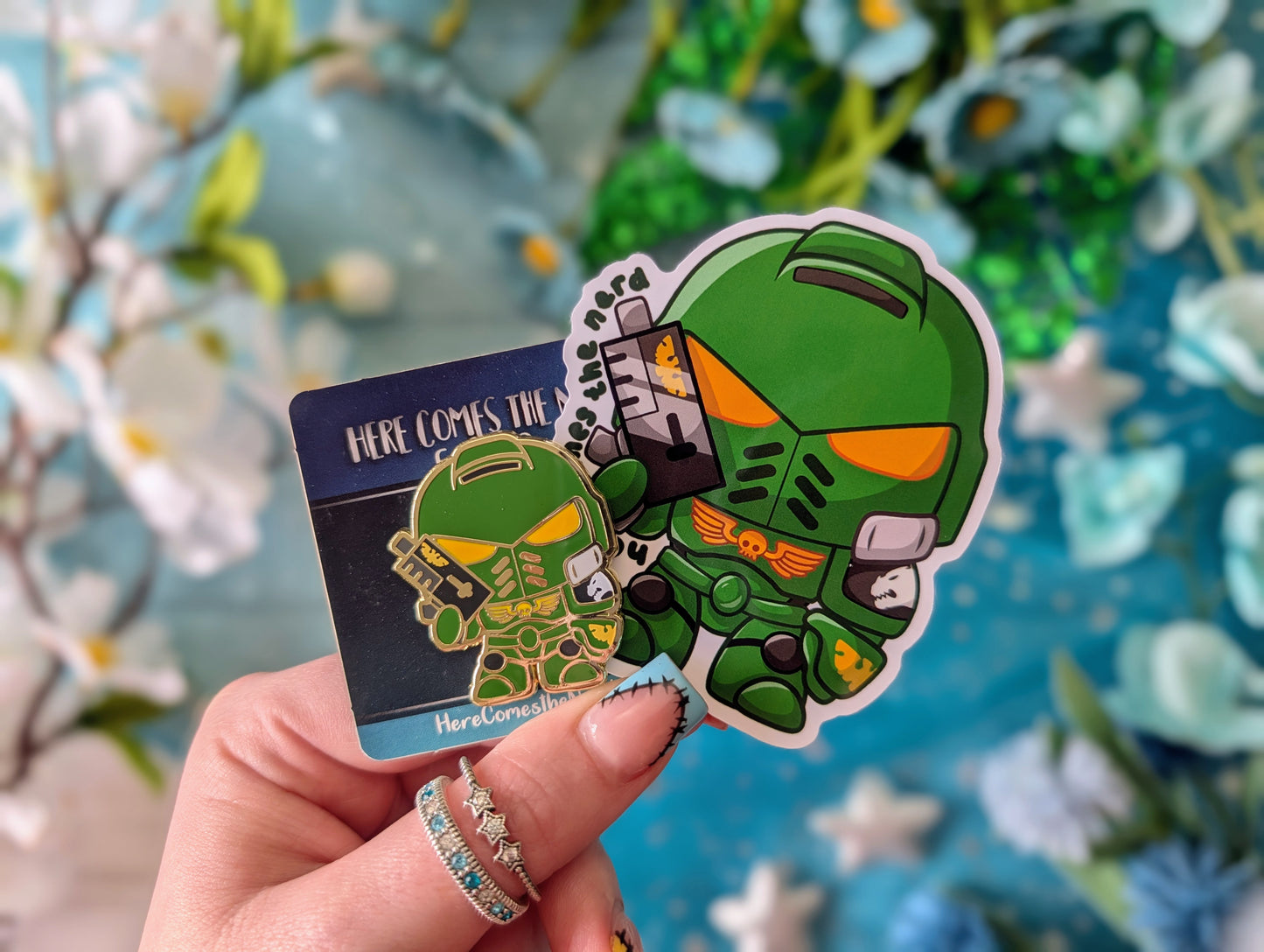 Emprah's Angels, Snugglemander Chapter - Enamel Pin & Sticker Set