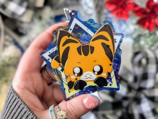 Space Tiger - Pearlescent PVC Ornament