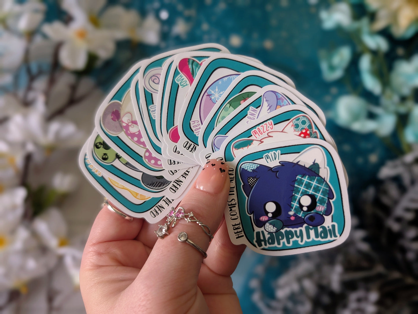 Happy Mail, From the Stars Above* - (12) Vinyl Stickers (FREEEEE Shipping!)