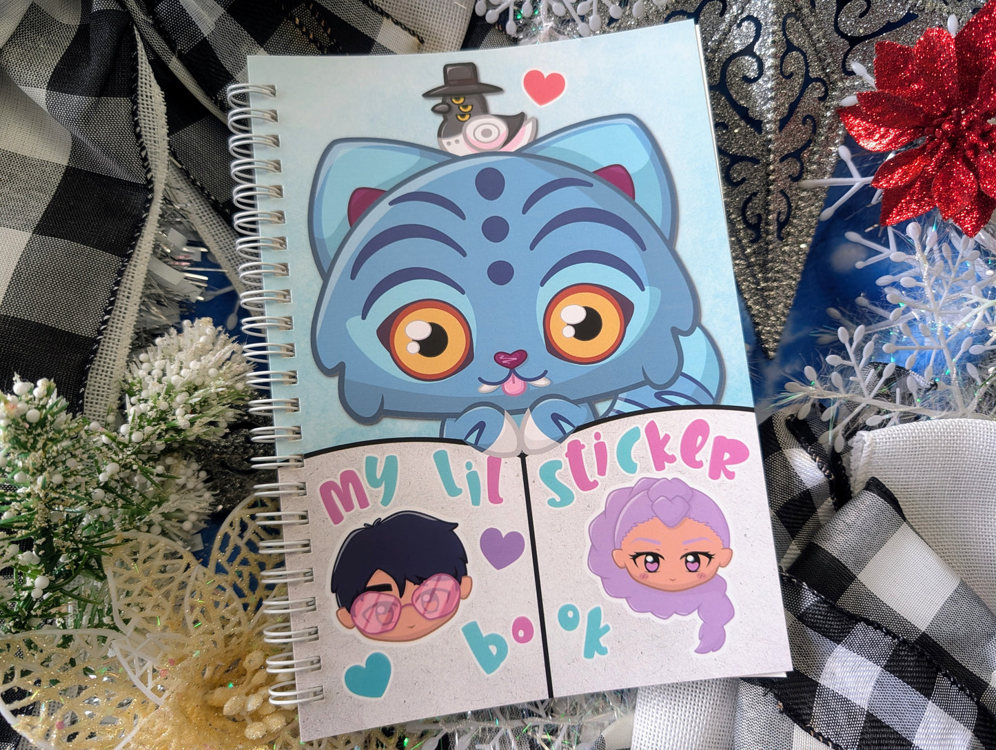 My Lil Sticker Book, Derpy Tiger & Bestie Birdie - Reusable Sticker Book