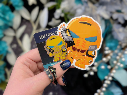 Emprah's Angels, FortiFisters - Enamel Pin & Sticker Set