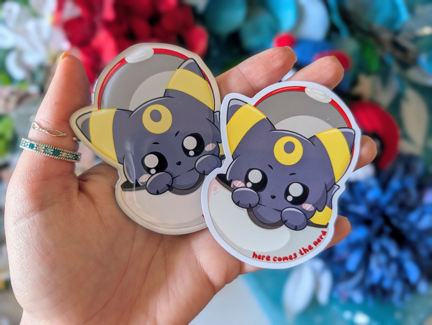 Catch 'em Night Floof - Acrylic Magnet & Sticker Set