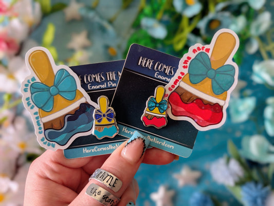 *LIMITED EDITION* Here Comes the Nerd, Paint Brushes Set - (2) Enamel Pins & (2) Stickers Set