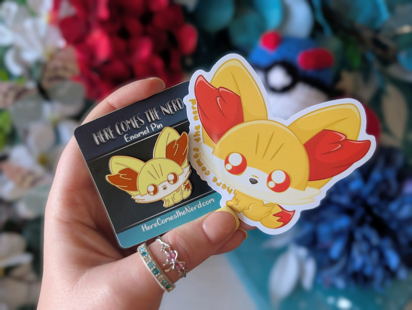 Flicker Fox - Enamel Pin & Sticker Set