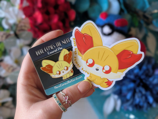 Flicker Fox - Enamel Pin & Sticker Set