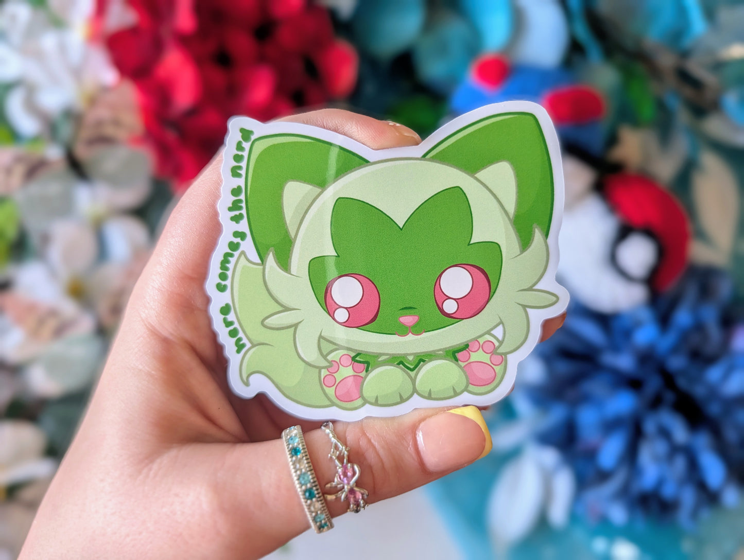 Leaf Kitten - Enamel Pin & Sticker Set