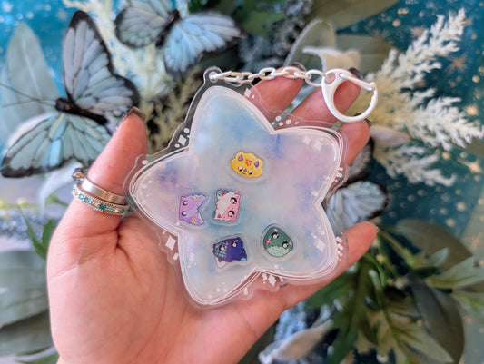 From the Stars Above* - Acrylic Shaker Keychain including 5 Charms