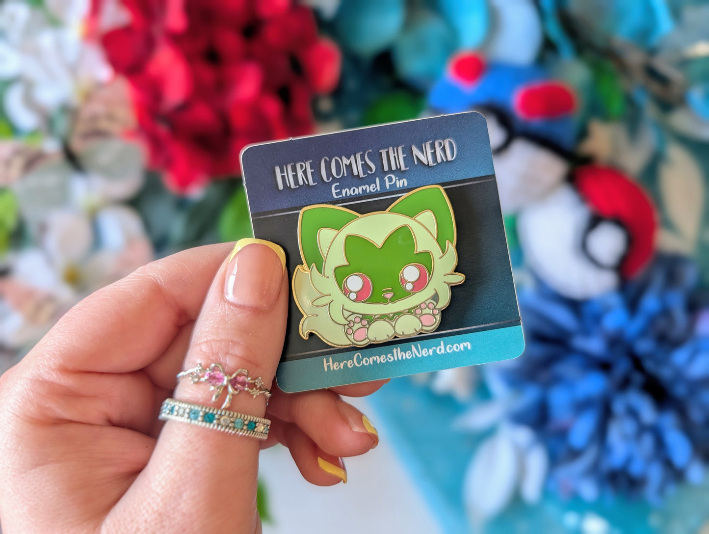 Leaf Kitten - Enamel Pin & Sticker Set