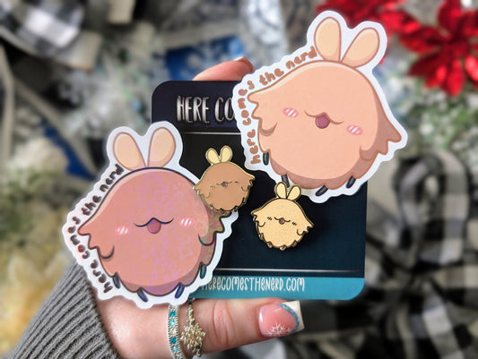*MINI* Itty Bitty Bug Boiis - (2) Enamel Pin & (2) Sticker Set