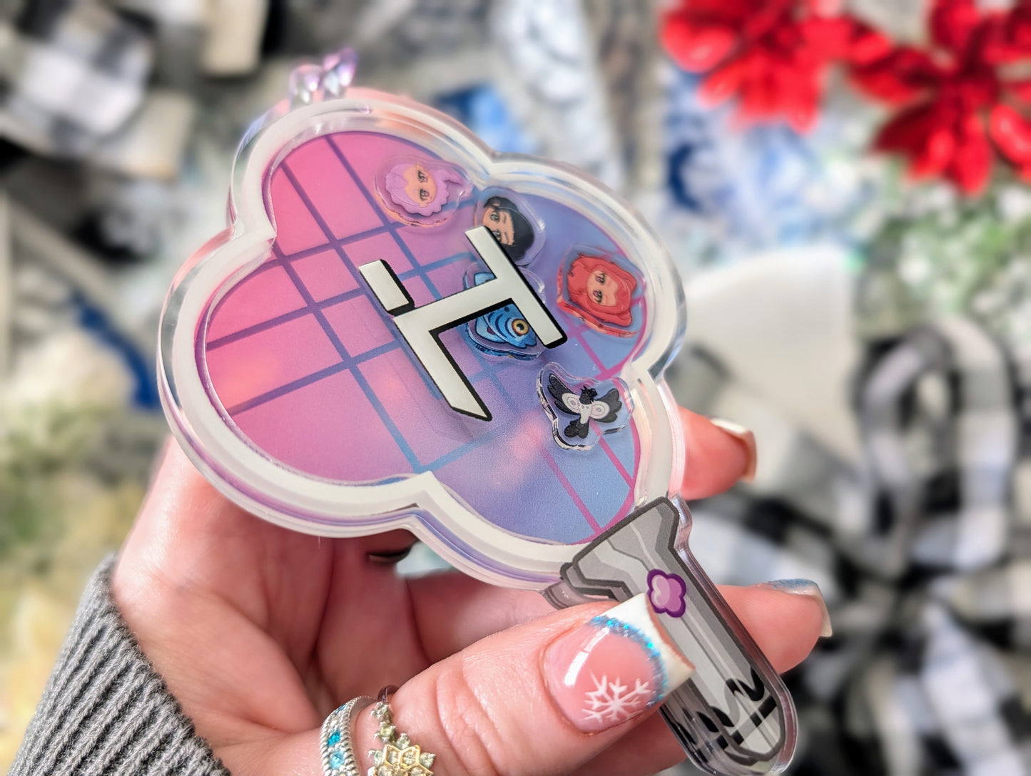 Singing Hunter Heroes - Acrylic Shaker Keychain including 5 Charms