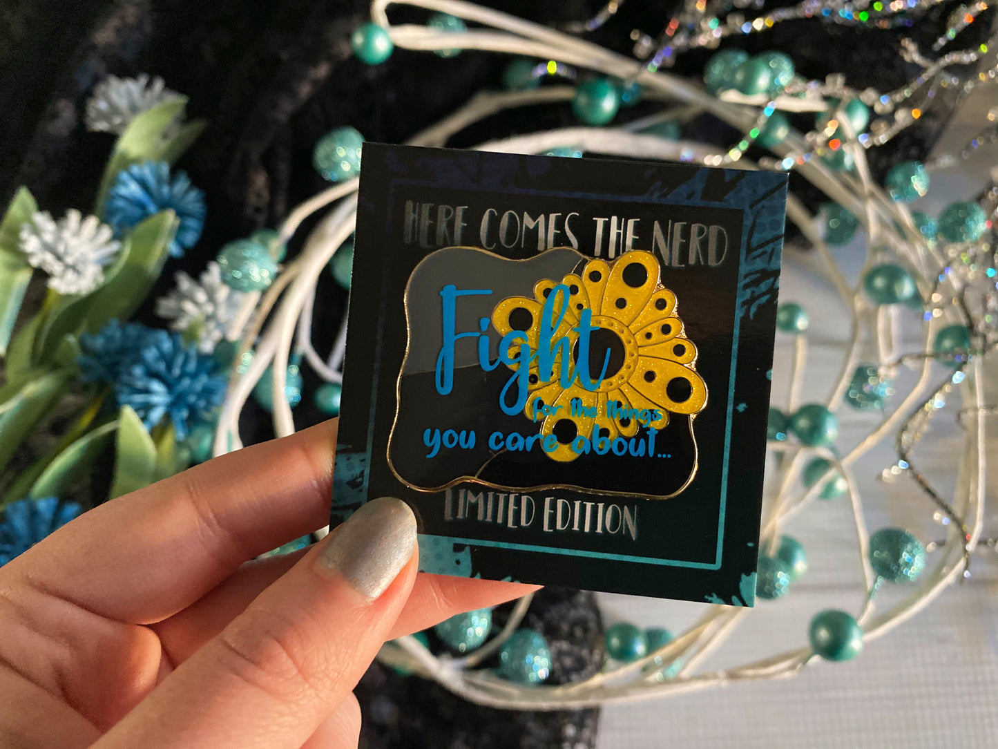 "Fight for the things..." Quote - Enamel Pin