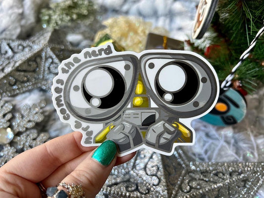 Environmental Robot, Peek-a-Boo - Vinyl Sticker (FREEEEE Shipping!)