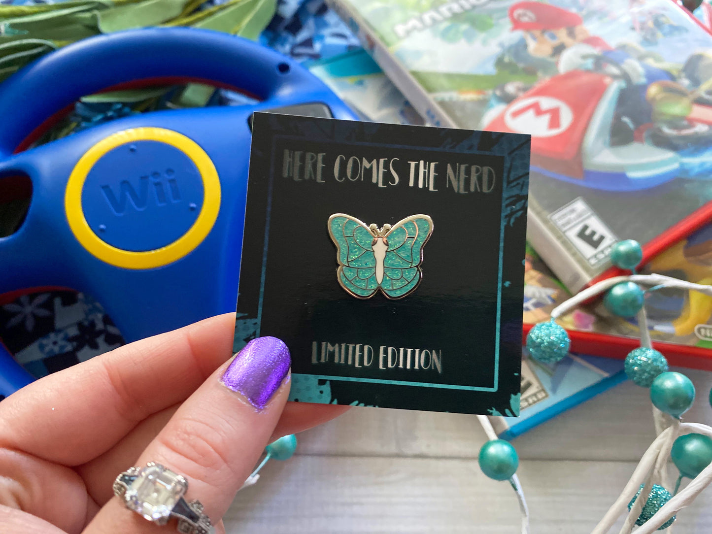*Collectible* *MINI* Snow Butterfly - Enamel Pin